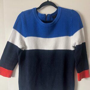Colorblocked, 3/4 length sleeve Talbots Sweater